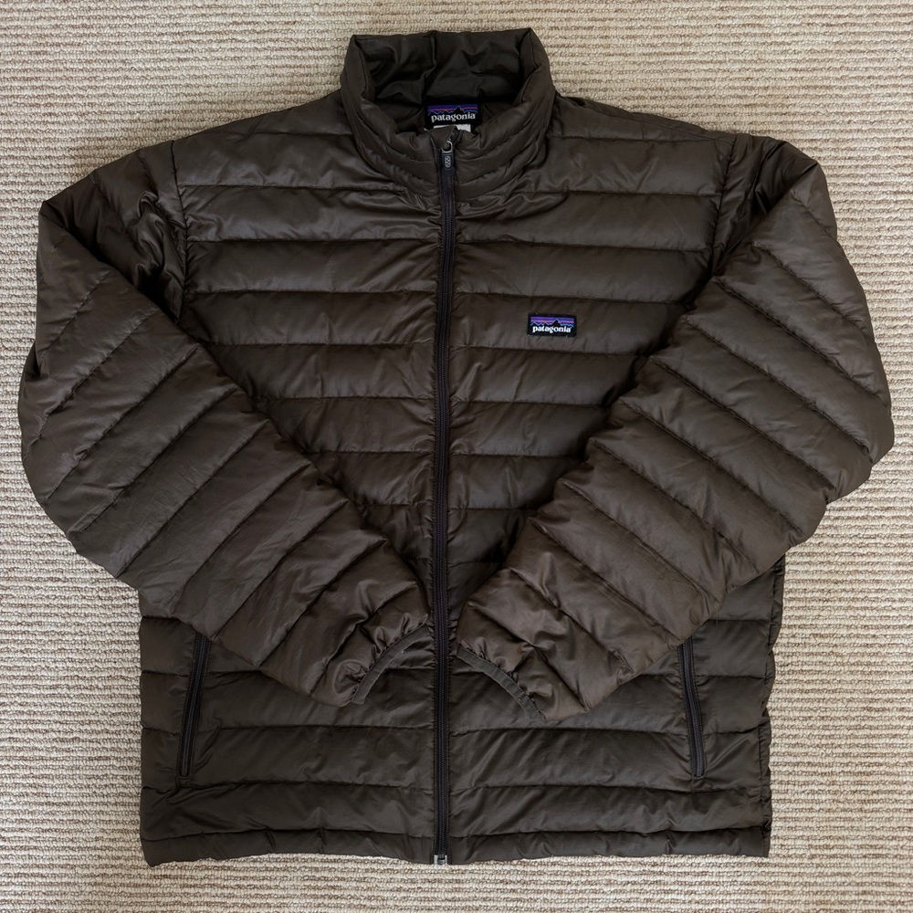 *SOLD* PATAGONIA Men's Down Sweater Jacket Brown Size Medium MSRP $279